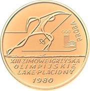 2000 Zlotys XIII Winter Olympics; Trial Strike, Poland, 1980 reverse image