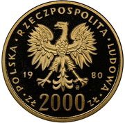 2000 Zlotys XIII Winter Olympics obverse image