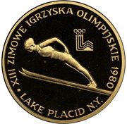 2000 Zlotys XIII Winter Olympics, Poland, 1980 reverse image