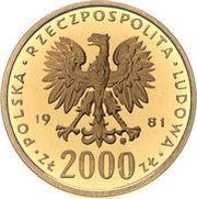 2000 Zlotys Ladislaus I Herman; Trial Strike obverse image