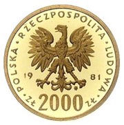 2000 Zlotys Bolesław II Śmiały obverse image