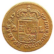2 Liards - Philip V, Belgium, 1709 reverse image