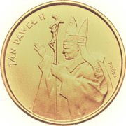 2000 Zlotys Papal Visit; Trial Strike, Poland, 1987 reverse image