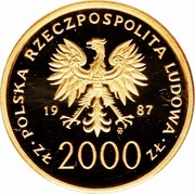 2000 Zlotys Papal Visit; Gold Bullion obverse image