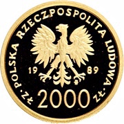 2000 Zlotys Papacy; Gold Bullion obverse image