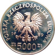 5000 Zlotys Henryk Sucharski obverse image