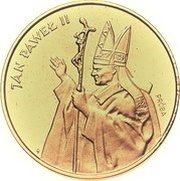 10 000 Zlotys Papal Visit; Trial Strike, Poland, 1987 reverse image