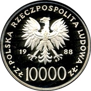 10 000 Zlotys Papacy; Silver Bullion obverse image