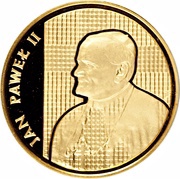 10 000 Zlotys Papacy; Gold Bullion, Poland, 1989 reverse image