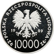 10 000 Zlotys John Paul II obverse image