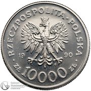 10 000 Zlotys Solidarność; Trial Strike obverse image