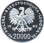 20 000 Zlotys XIV FIFA World Cup - Italy 1990 obverse image