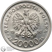 20 000 Zlotys Solidarność; Trial Strike obverse image