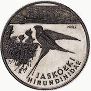 20 000 Zlotys Barn Swallows; Trial Strike, Poland, 1993 reverse image