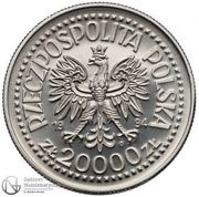 20 000 Zlotys Sigismund I the Old bust; Trial Strike obverse image