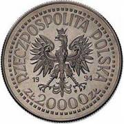 20 000 Zlotys New Mint building; Trial Strike obverse image