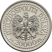 20 000 Zlotys Disabled Association; Trial Strike obverse image