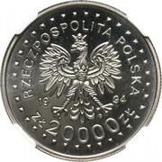 20 000 Zlotys Kosciuszko Insurrection; Trial Strike obverse image