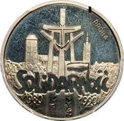 50 000 Zlotys Solidarność; Trial Strike, Poland, 1990 reverse image