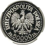 50 000 Zlotys Pope John Paul II; Trial Strike obverse image