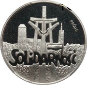 100 000 Zlotys Solidarnosc; Trial Strike, Poland, 1990 reverse image