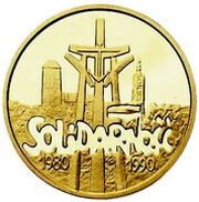100 000 Zlotys Solidarnosc reverse image