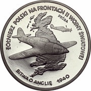 100 000 Zlotys Polish Pilots in Battle of Britain; Trial Strike, Poland, 1991 reverse image