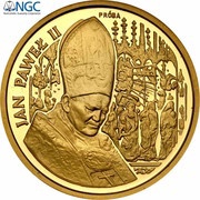 100 000 Zlotys Pope John Paul II; Trial Strike reverse image