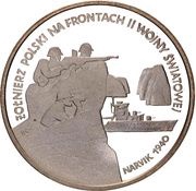 100 000 Zlotys Narvik 1940, Poland, 1991 reverse image