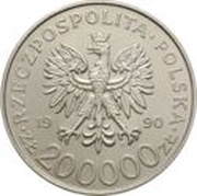 200 000 Zlotys General Stefan Rowecki "Grot"; Trial Strike obverse image