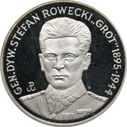 200 000 Zlotys General Stefan Rowecki"Grot", Poland, 1990 reverse image