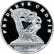 200 000 Zlotys Fryderyk Chopin, Poland, 1990 reverse image