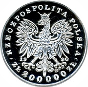 200 000 Zlotys Tadeusz Kościuszko obverse image