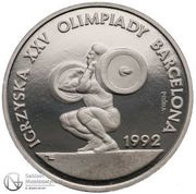 200 000 Zlotys Barcelona Olympics;Trial Strike, Poland, 1991 reverse image