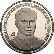 200 000 Zlotych General Okulicki; Trial Strike, Poland, 1991 reverse image