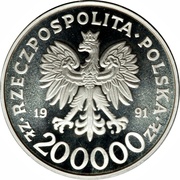 200 000 Zlotys Constitution of May 3 obverse image