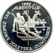 200 000 Zlotys Albertville 1992, Poland, 1991 reverse image