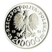 200 000 Zlotys Barcelona Olympics obverse image