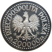 200 000 Zlotys EXPO'92 - Sevilla; Trial Strike obverse image