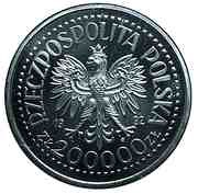 200 000 Zlotys Discovery of America; Trial Strike obverse image