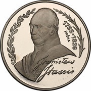 200 000 Zlotys Stanislaw Staszic; Trial Strike, Poland, 1992 reverse image
