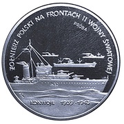 200 000 Zlotys World War II Convoys; Trial Strike, Poland, 1992 reverse image