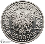 200 000 Zlotys Władyslaw III Warneńczyk half length; Trial Strike obverse image