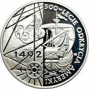 200 000 Zlotys Discovery of America, Poland, 1992 reverse image