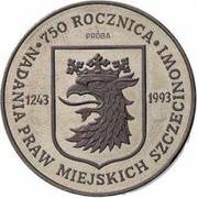 200 000 Zlotys 750 year of Szczecin; Trial Strike, Poland, 1993 reverse image
