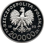 200 000 Zlotych 750 Years of Szczecin obverse image