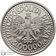200 000 Zlotys Sigismund I the Old half lenght; Trial Strike obverse image