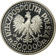 200 000 Zlotys Sigismund I the Old (bust) obverse image