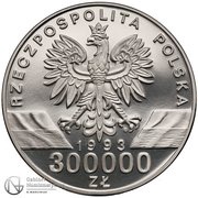 300 000 Zlotys Barn Swallow; Trial Strike obverse image