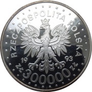 300 000 Zlotys Lillehammer 1994 obverse image